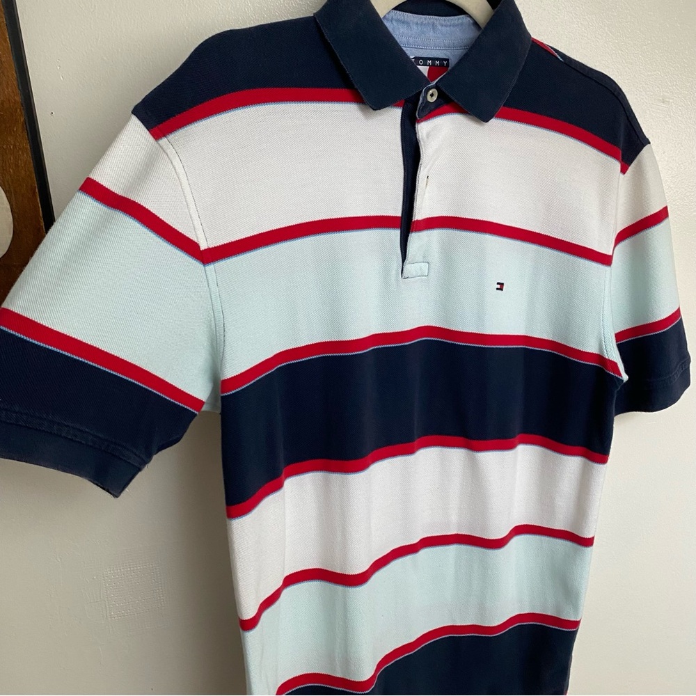 Tommy Hilfiger Striped Cotton Polo - Picture 4 of 12